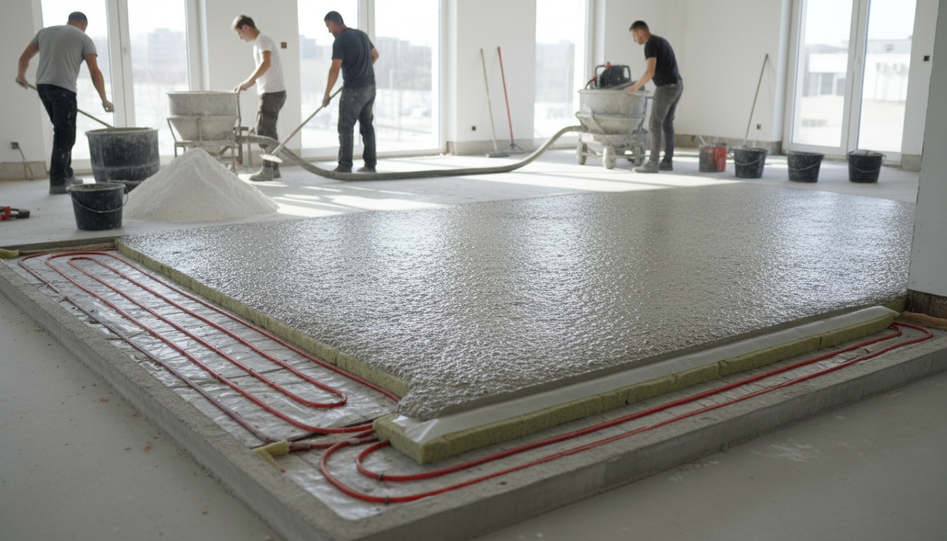 découvrez tout ce qu'il faut savoir sur la chape liquide et l’anhydrite pour garantir des sols performants, durables et de qualité.