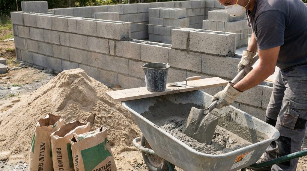 découvrez les bonnes proportions ciment/sable pour réussir le dosage du mortier parpaing et construire un mur solide et durable.