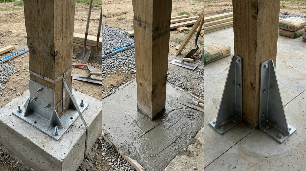 découvrez comment fixer un poteau en bois dans le béton : comparez les méthodes de platine, scellement chimique ou ancrage direct pour garantir solidité et durabilité.