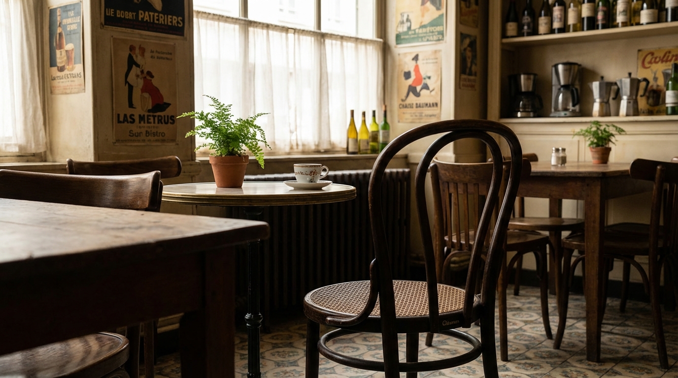 découvrez la chaise baumann, un mobilier français emblématique alliant charme des bistrots et design vintage intemporel, parfait pour sublimer votre intérieur.