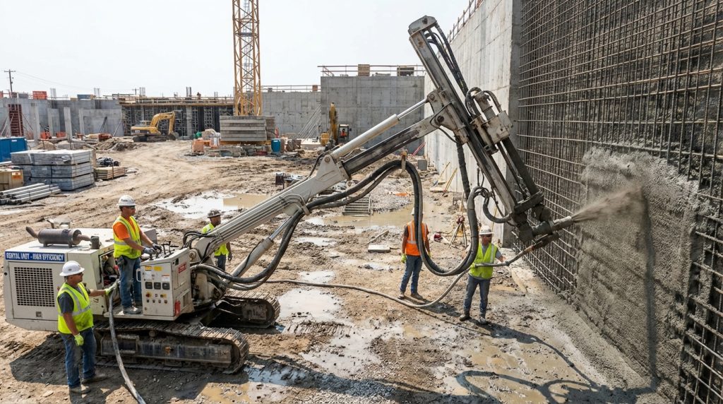 découvrez la location et le fonctionnement des machines à béton projeté, ainsi que leur rendement optimal pour vos gros chantiers de construction.