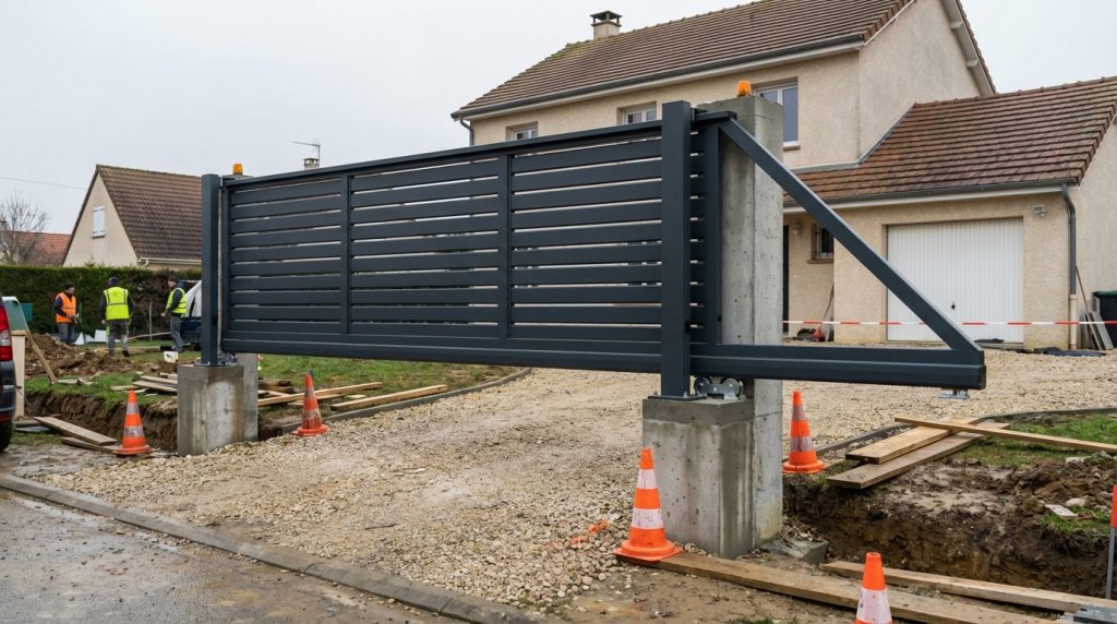 découvrez nos solutions innovantes de portail coulissant sans seuil pour une ouverture fluide sans rail enterré, alliant esthétisme et praticité.