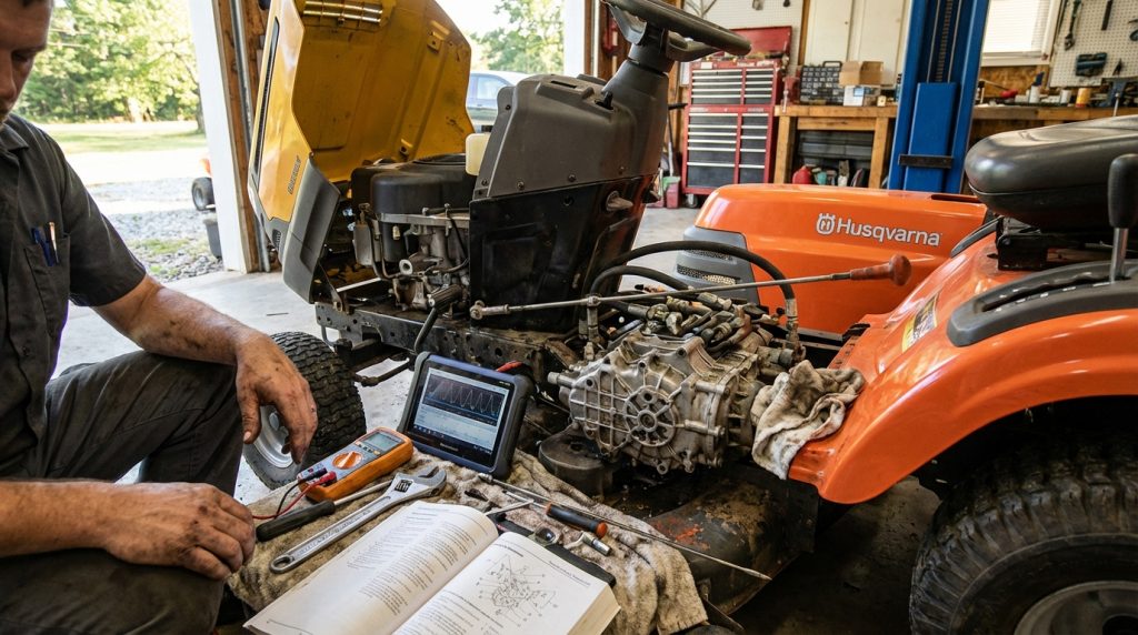 découvrez comment diagnostiquer et résoudre les problèmes de boîte hydrostatique sur votre tracteur tondeuse husqvarna grâce à nos conseils pratiques et faciles à suivre.