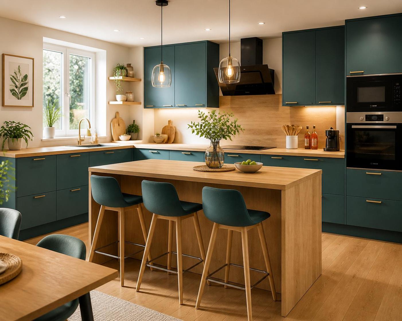 découvrez comment associer le bois et le bleu dans une cuisine pour créer un espace à la fois chaleureux et contemporain, alliant naturel et modernité avec style.
