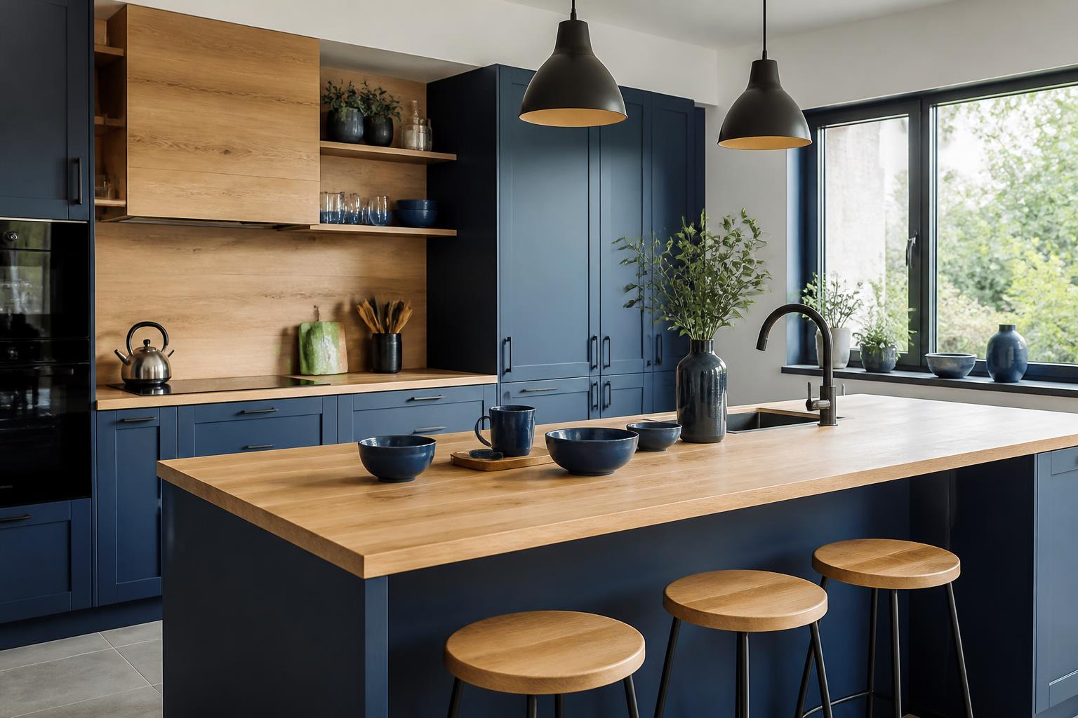 découvrez comment associer le bois et le bleu dans votre cuisine pour créer un espace chaleureux et contemporain alliant élégance naturelle et modernité.